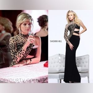 Sherri Hill Black Cutout Formal Prom Dress Size 2